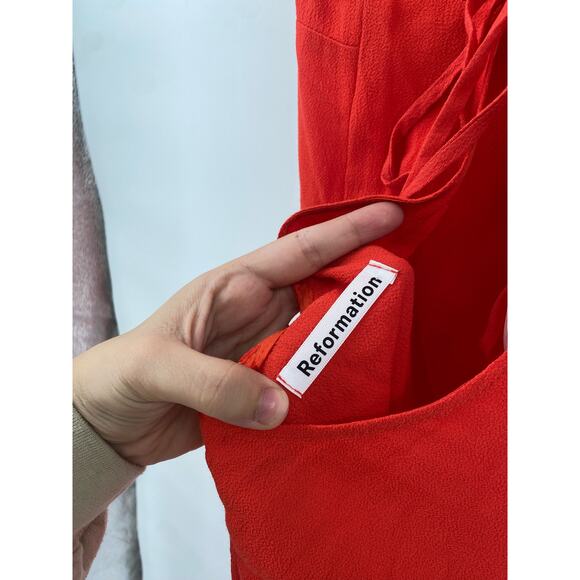 Reformation 8 Amani maxi dress Hot Day red - Picture 6 of 7